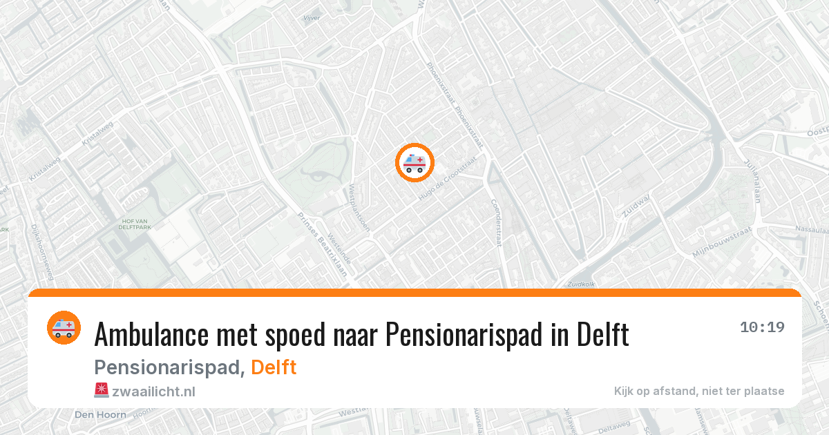 Ambulance met spoed naar Pensionarispad in Delft — 27 jun 2026