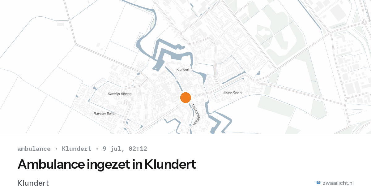 Ambulance ingezet in Klundert — 9 jul 2026