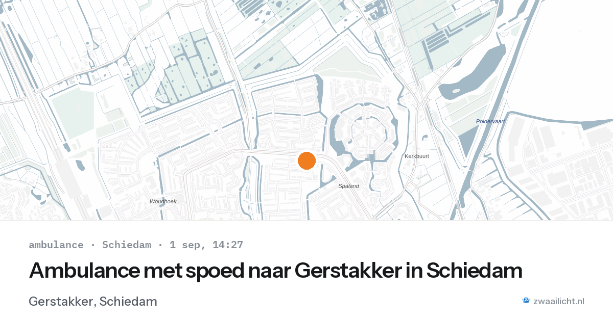 Ambulance met spoed naar Gerstakker in Schiedam — 1 sep 2026