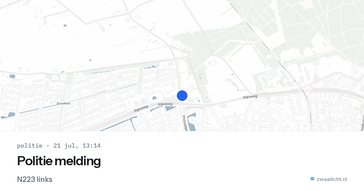 Politie melding — 21 jul 2026
