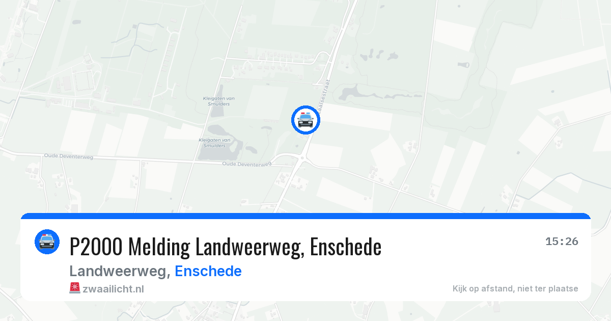 P2000 Melding Landweerweg, Enschede — 9 jun 2026