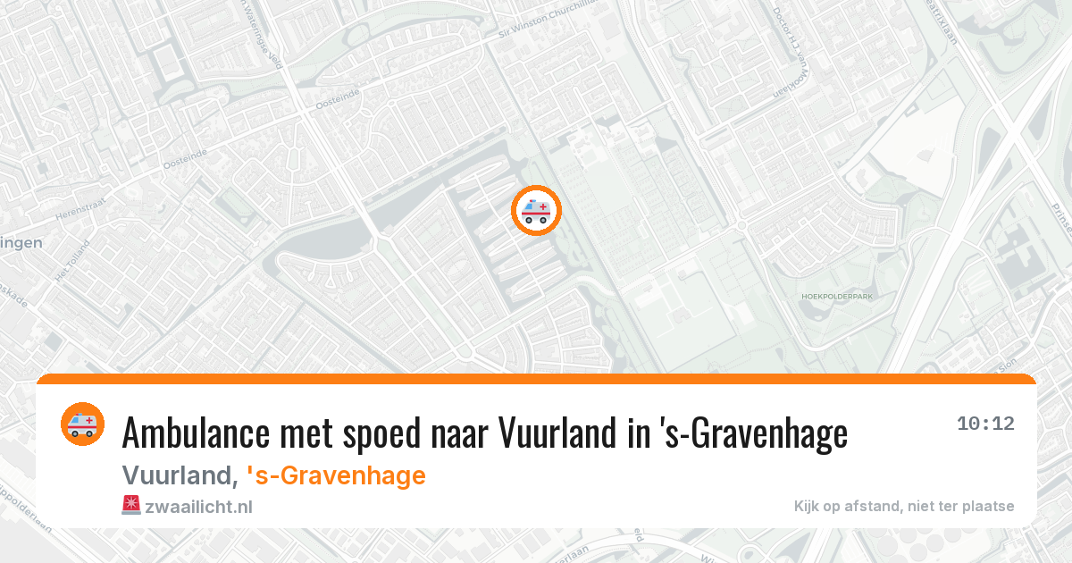 Ambulance met spoed naar Vuurland in 's-Gravenhage — 23 jun 2026
