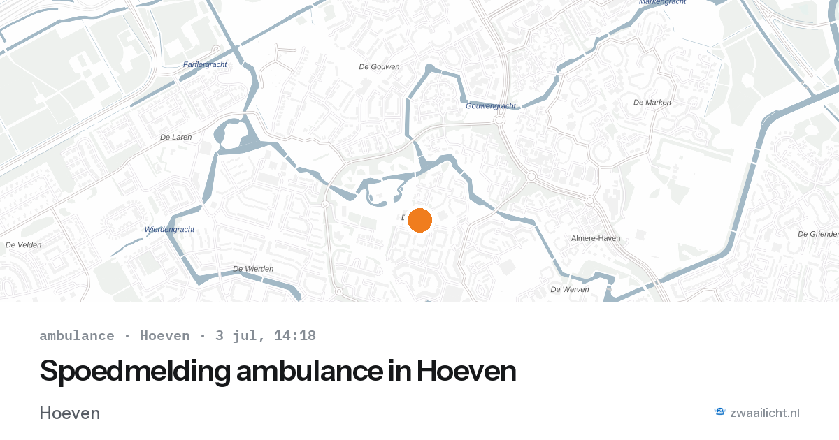 Spoedmelding ambulance in Hoeven — 3 jul 2026