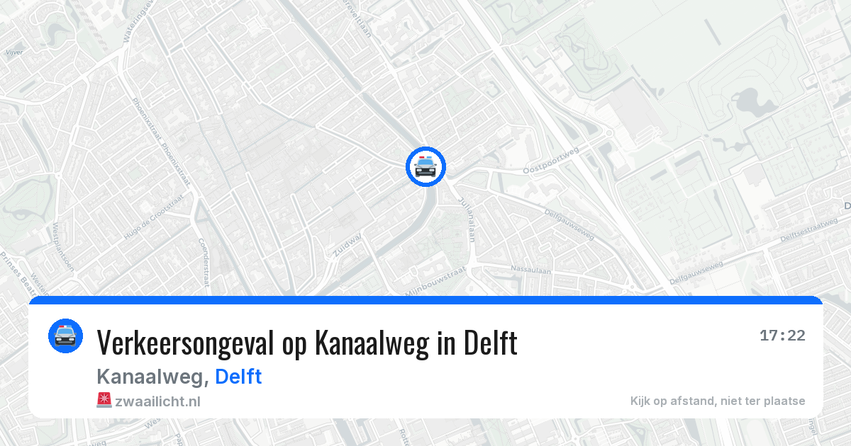 Verkeersongeval op Kanaalweg in Delft — 26 jun 2026