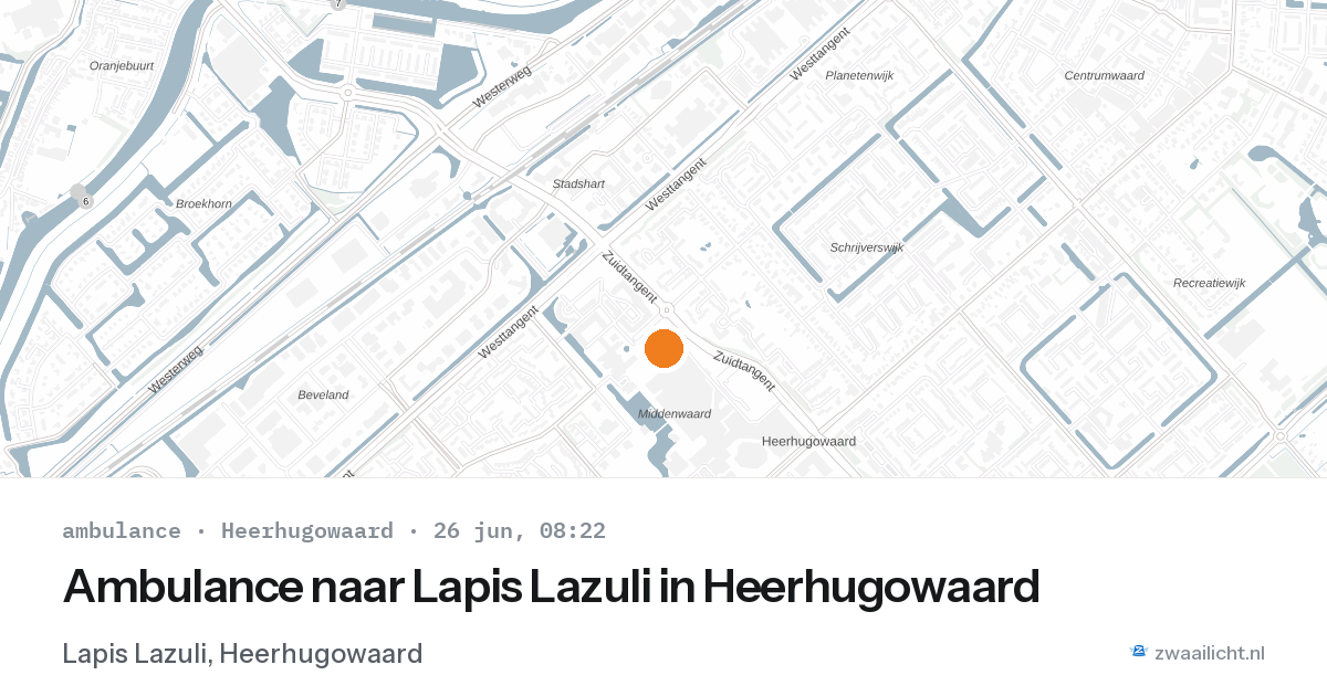 Ambulance naar Lapis Lazuli in Heerhugowaard — 26 jun 2026