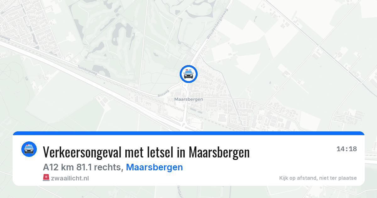 Verkeersongeval met letsel in Maarsbergen — 3 apr 2026