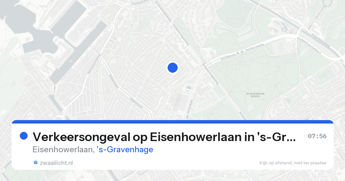 Verkeersongeval op Eisenhowerlaan in 's-Gravenhage — 18 aug 2026