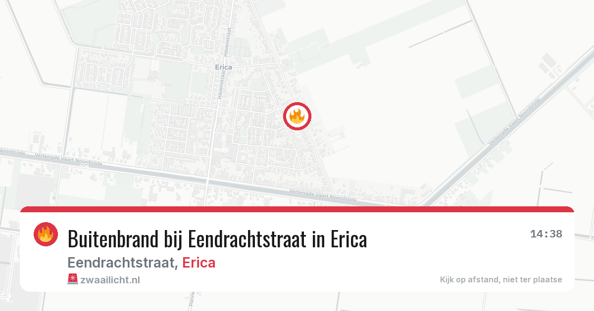 Buitenbrand bij Eendrachtstraat in Erica — 25 mei 2026