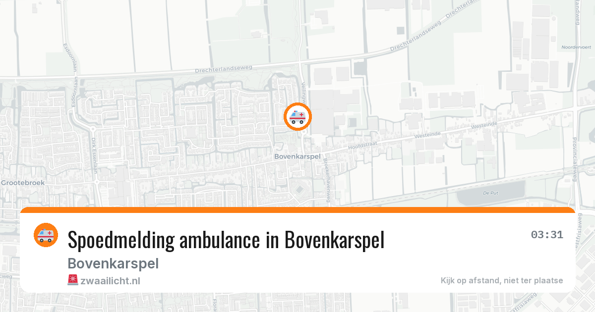 Spoedmelding ambulance in Bovenkarspel — 28 jan 2026