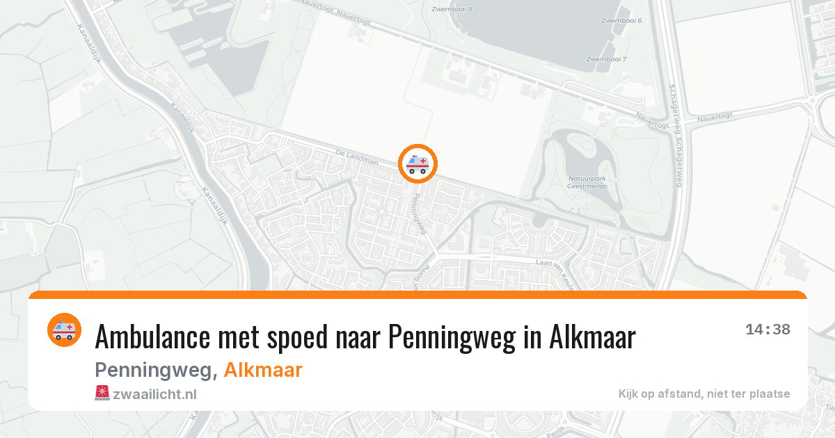 Ambulance met spoed naar Penningweg in Alkmaar — 9 aug 2026