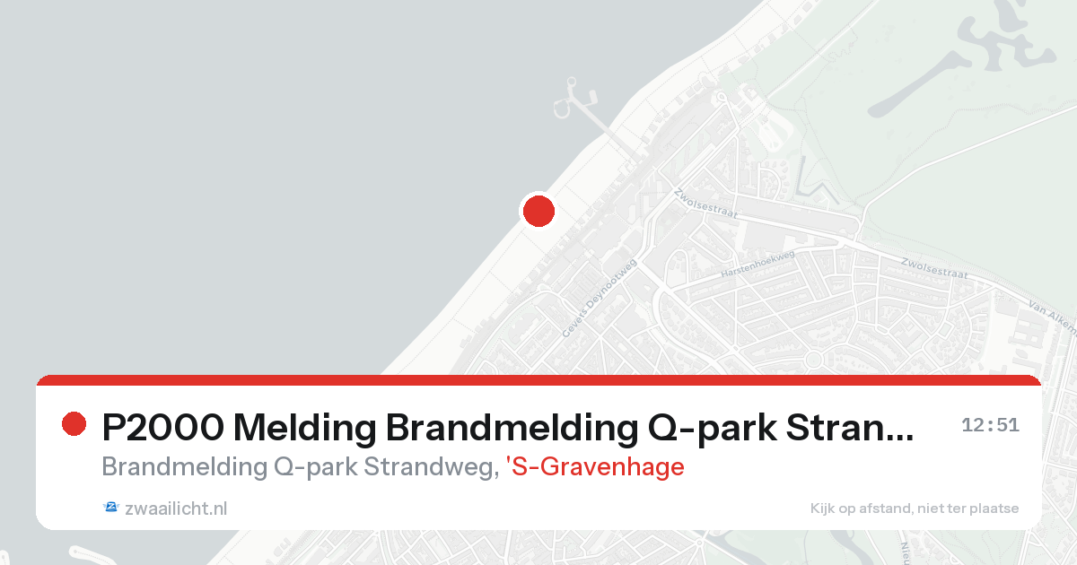 P2000 Melding Brandmelding Q-park Strandweg, 'S-Gravenhage — 31 jan 2026