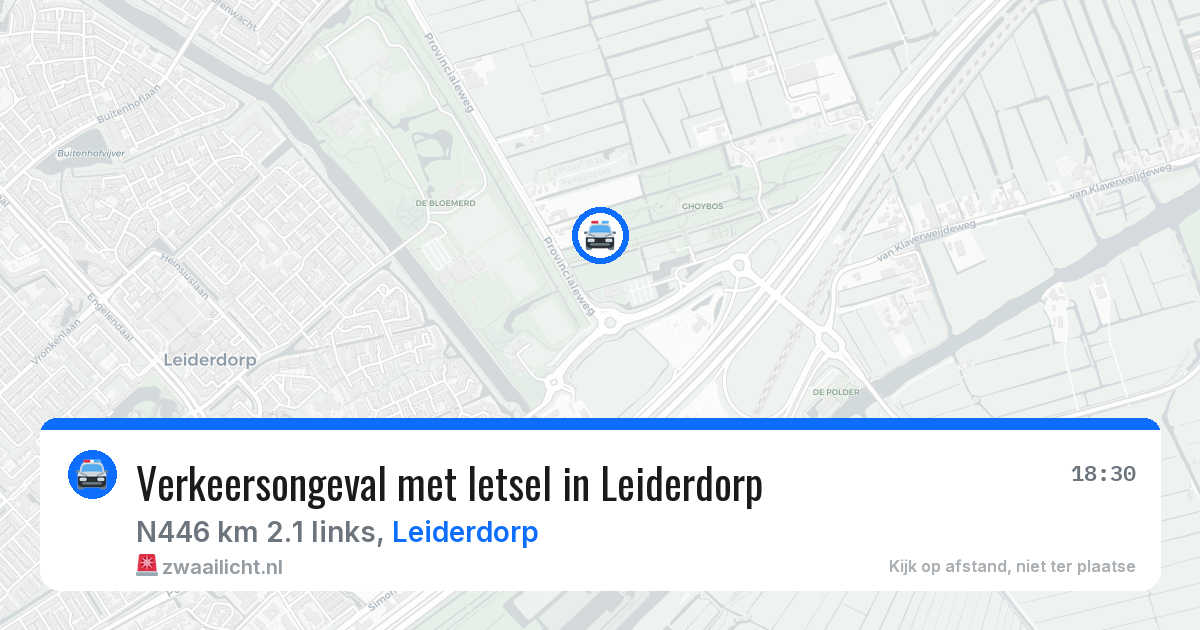 Verkeersongeval met letsel in Leiderdorp — 13 aug 2026