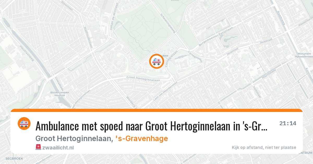 Ambulance met spoed naar Groot Hertoginnelaan in 's-Gravenhage — 13 feb 2026