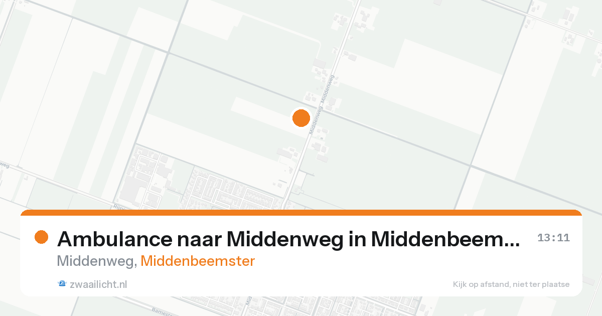 Ambulance naar Middenweg in Middenbeemster — 16 aug 2026