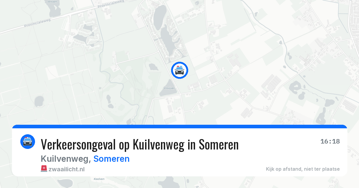 Verkeersongeval op Kuilvenweg in Someren — 2 aug 2026
