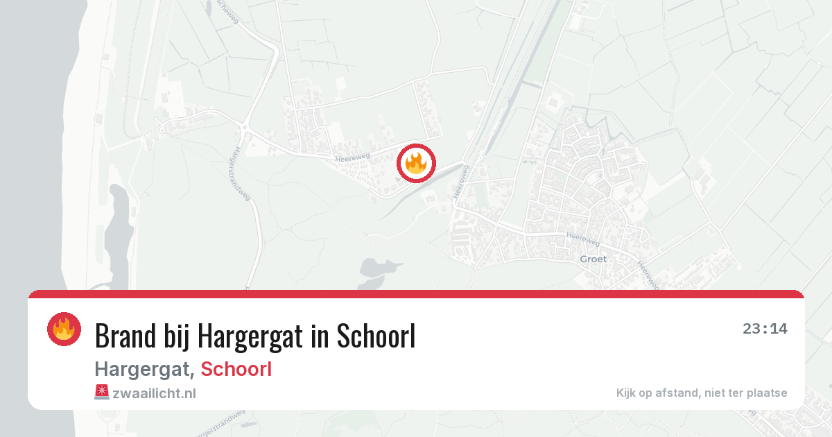 Brand bij Hargergat in Schoorl — 29 jul 2026