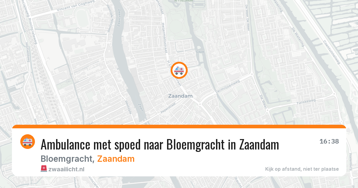 Ambulance met spoed naar Bloemgracht in Zaandam — 23 jan 2026
