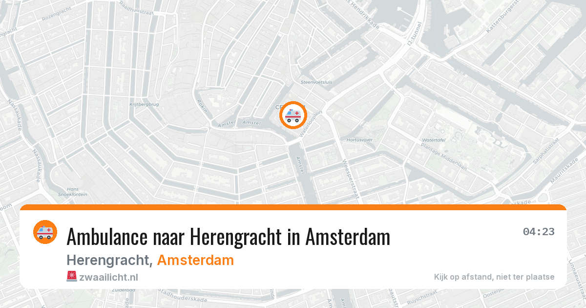 Ambulance naar Herengracht in Amsterdam — 21 mrt 2026