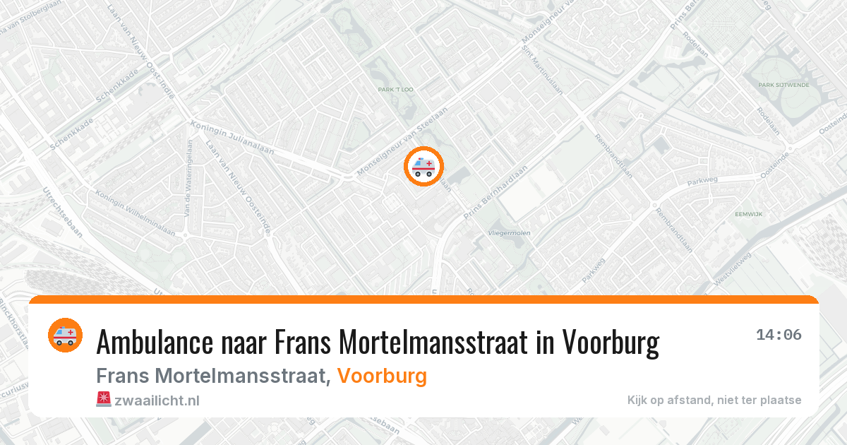 Ambulance naar Frans Mortelmansstraat in Voorburg — 27 mei 2026