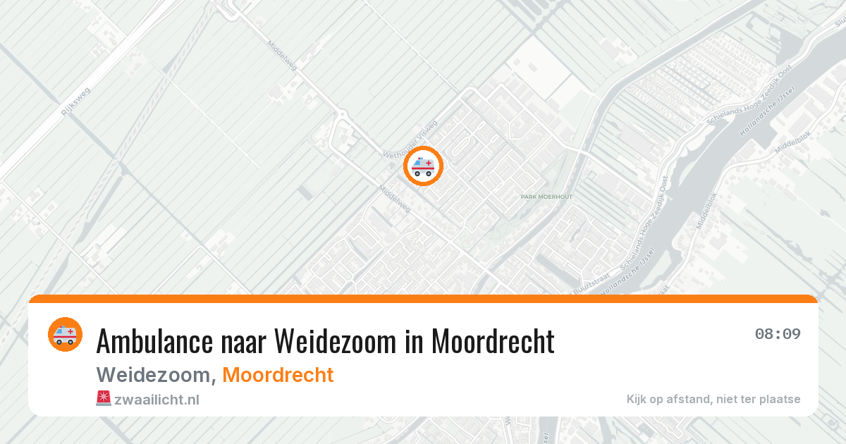 Ambulance naar Weidezoom in Moordrecht — 20 jun 2026