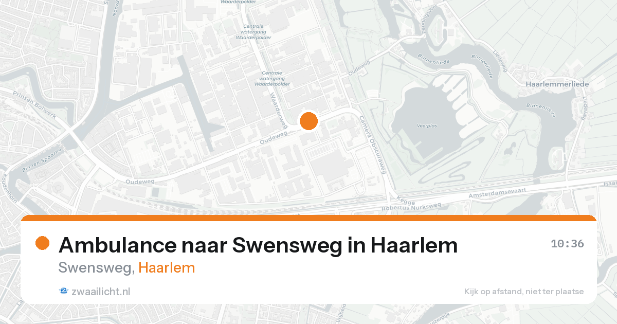 Ambulance naar Swensweg in Haarlem — 17 aug 2026