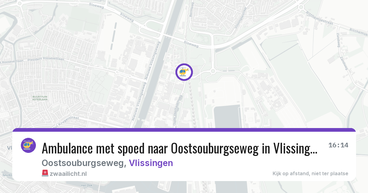 Ambulance met spoed naar Oostsouburgseweg in Vlissingen — 29 jun 2026