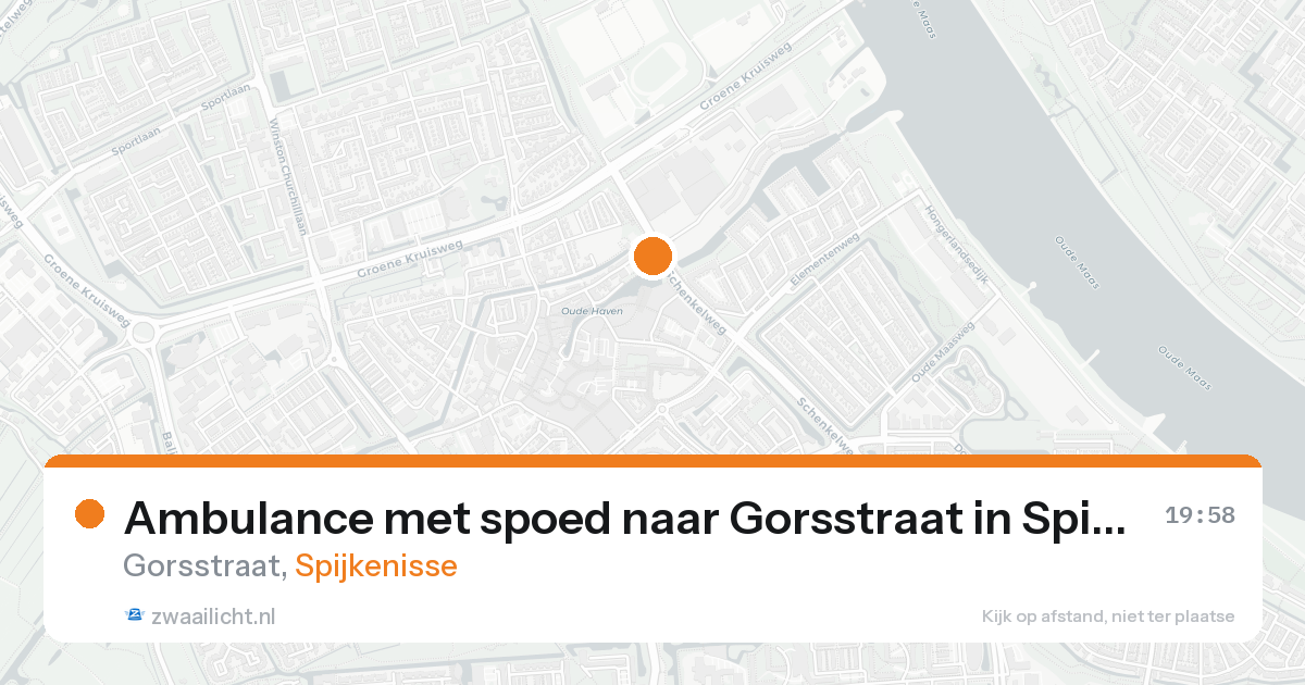 Ambulance met spoed naar Gorsstraat in Spijkenisse — 14 jul 2026