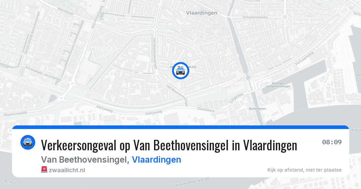 Verkeersongeval op Van Beethovensingel in Vlaardingen — 24 jun 2026