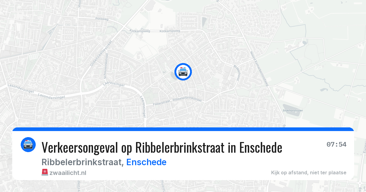 Verkeersongeval op Ribbelerbrinkstraat in Enschede — 20 jan 2026