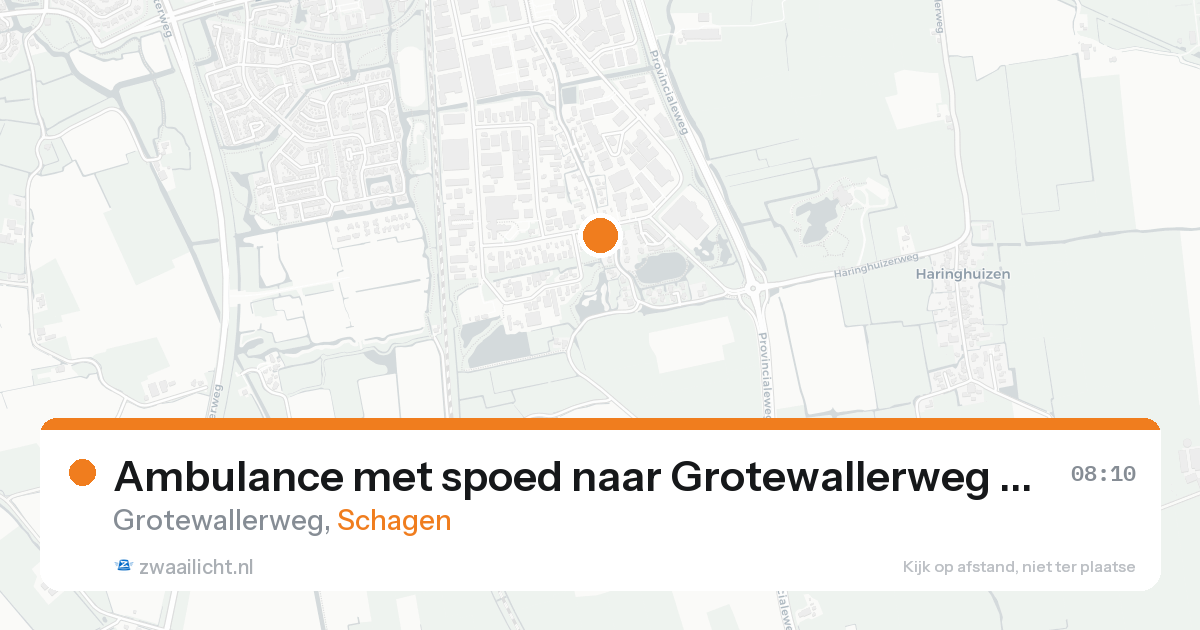Ambulance met spoed naar Grotewallerweg in Schagen — 25 mei 2026