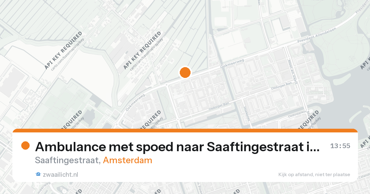 Ambulance met spoed naar Saaftingestraat in Amsterdam — 26 aug 2026