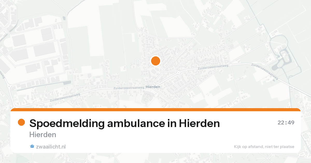 Spoedmelding ambulance in Hierden — 21 aug 2026