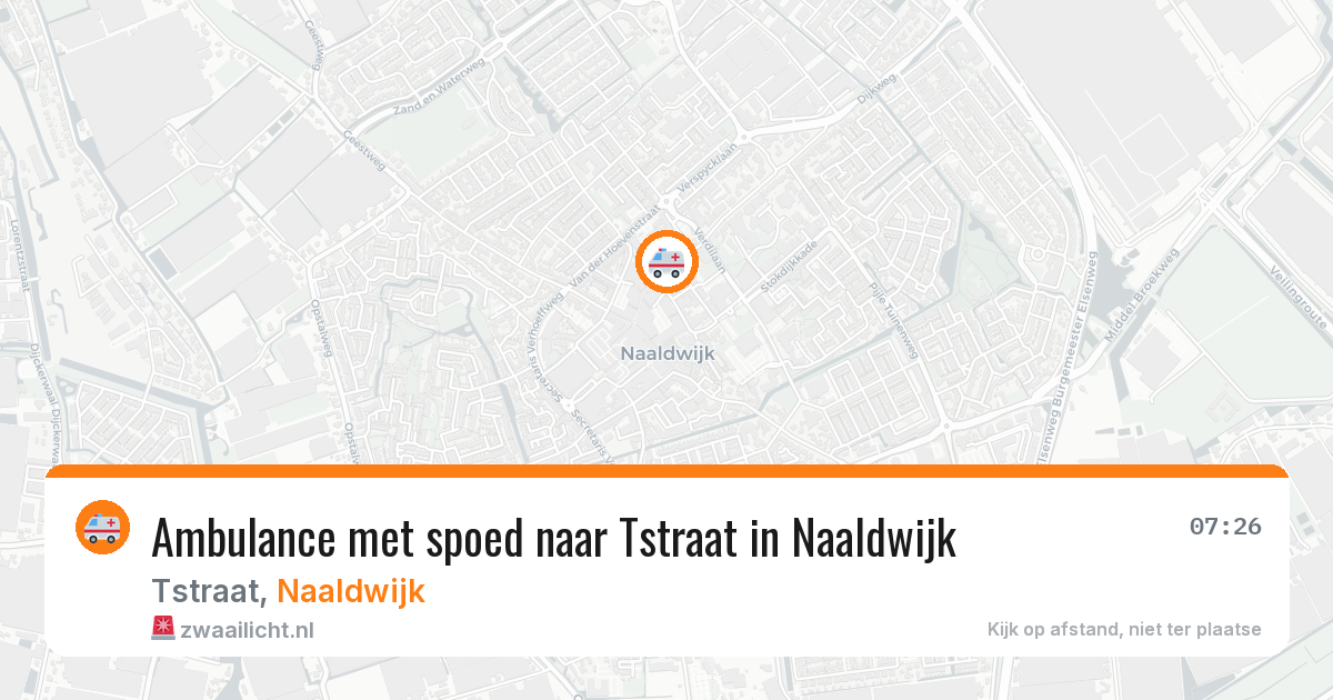 Ambulance met spoed naar Tstraat in Naaldwijk — 27 jun 2026