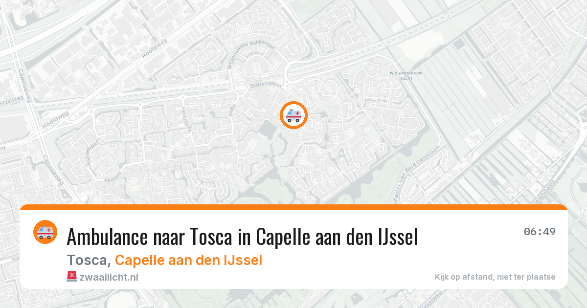 Ambulance naar Tosca in Capelle aan den IJssel — 12 apr 2026
