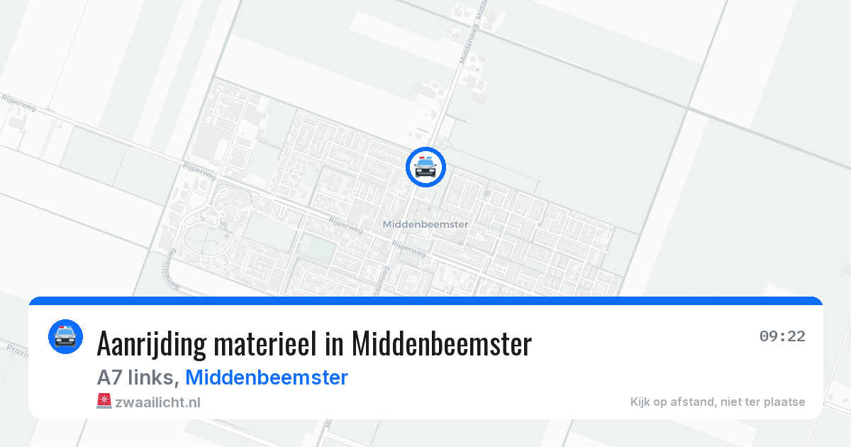 Aanrijding materieel in Middenbeemster — 12 apr 2026