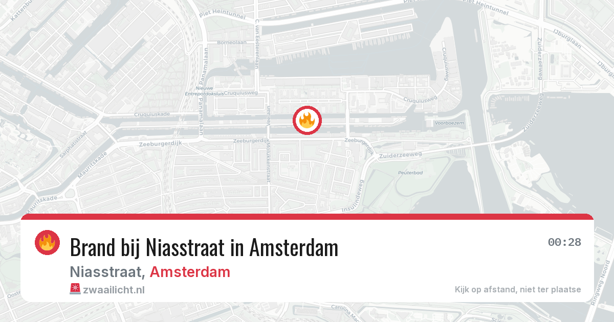 Brand bij Niasstraat in Amsterdam — 3 jul 2026