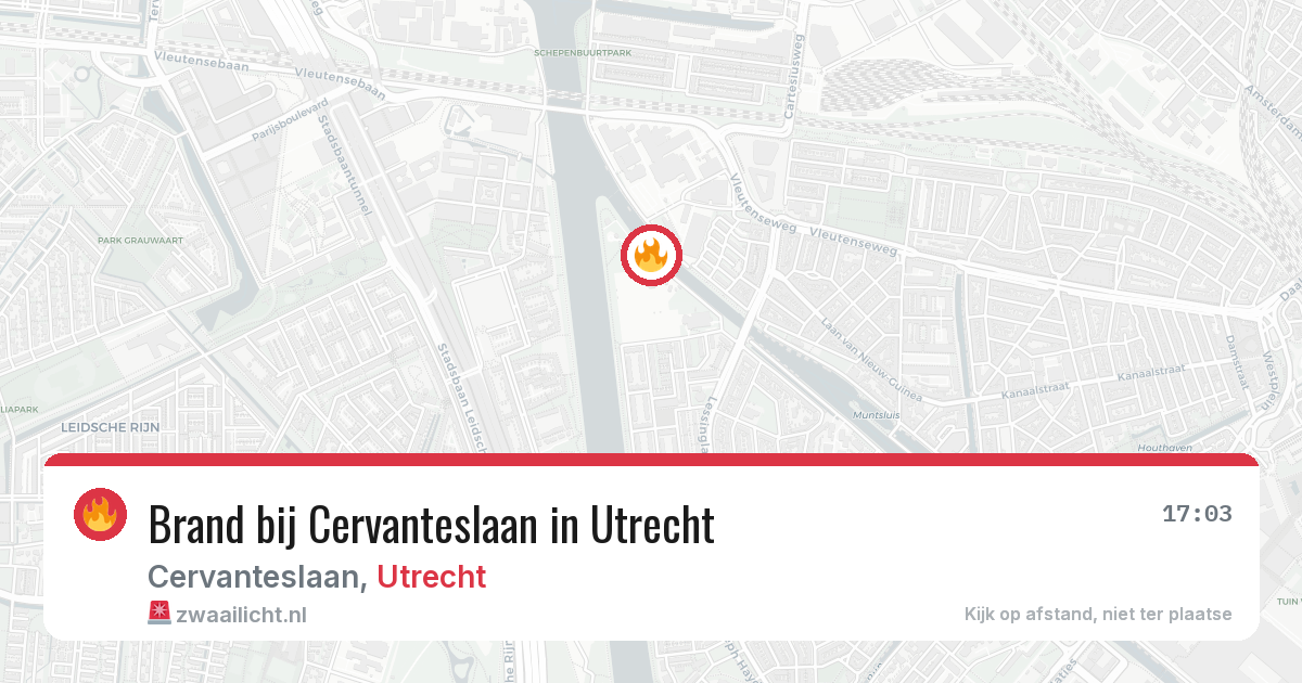 Brand bij Cervanteslaan in Utrecht — 12 jun 2026