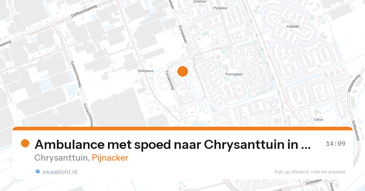 Ambulance met spoed naar Chrysanttuin in Pijnacker — 7 mei 2026