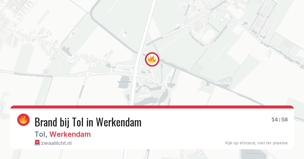 Brand bij Tol in Werkendam — 5 aug 2026