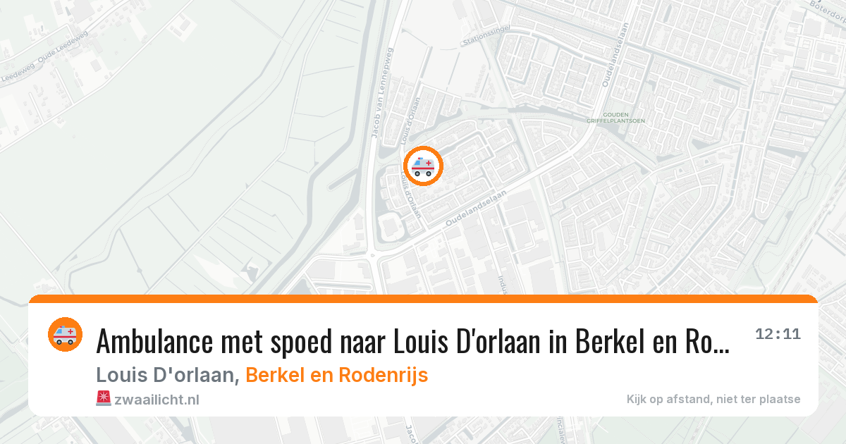 Ambulance met spoed naar Louis D'orlaan in Berkel en Rodenrijs — 31 jul 2026