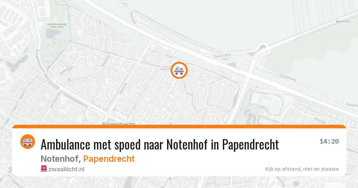 Ambulance met spoed naar Notenhof in Papendrecht — 31 jan 2026
