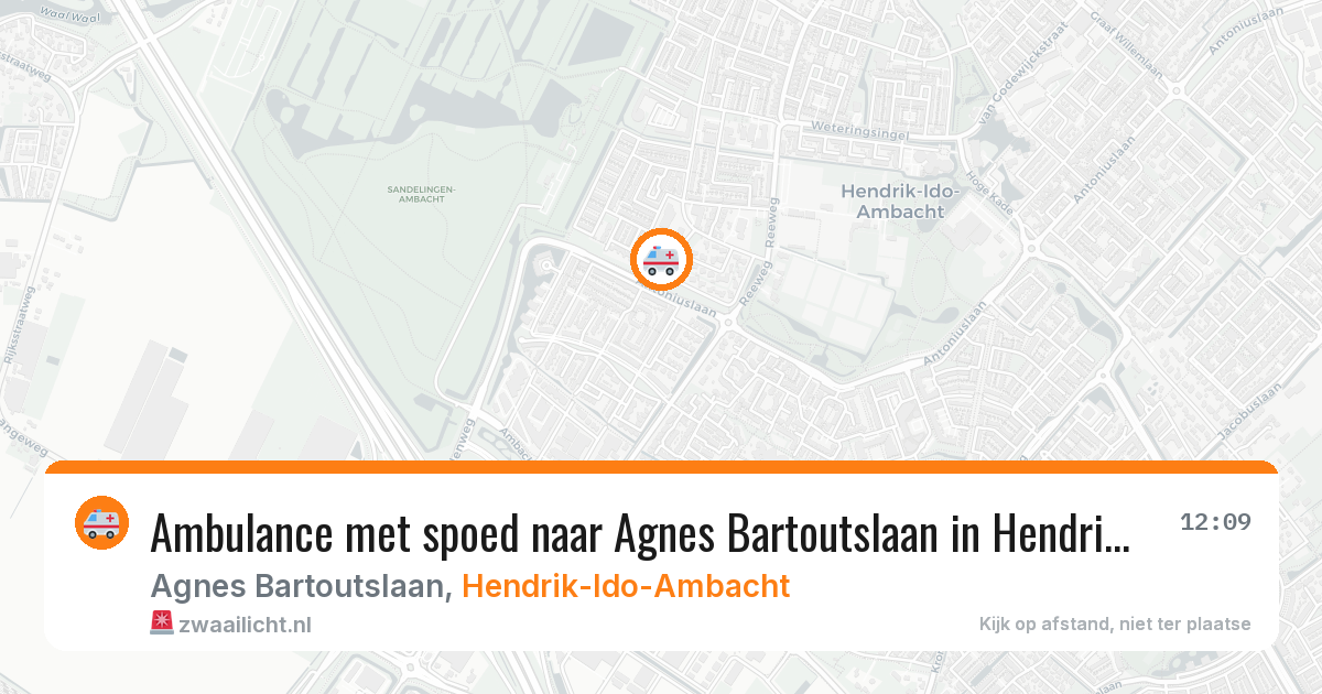 Ambulance met spoed naar Agnes Bartoutslaan in Hendrik-Ido-Ambacht — 31 mei 2026