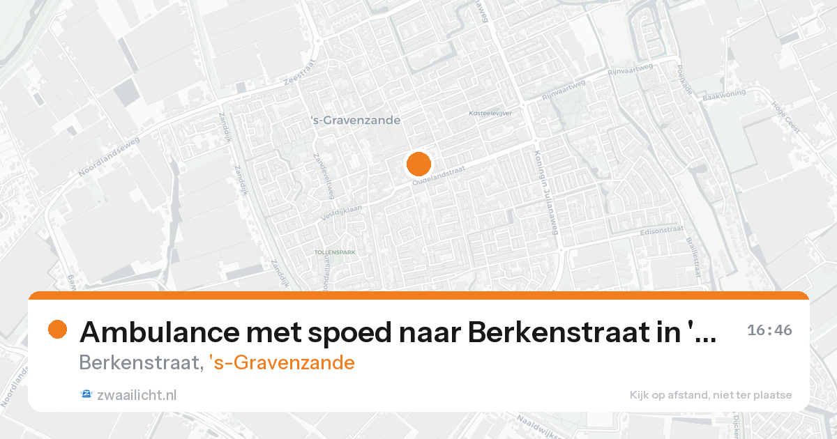 Ambulance met spoed naar Berkenstraat in 's-Gravenzande — 21 aug 2026