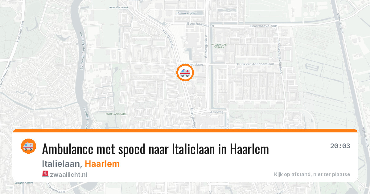 Ambulance met spoed naar Italielaan in Haarlem — 25 jan 2026
