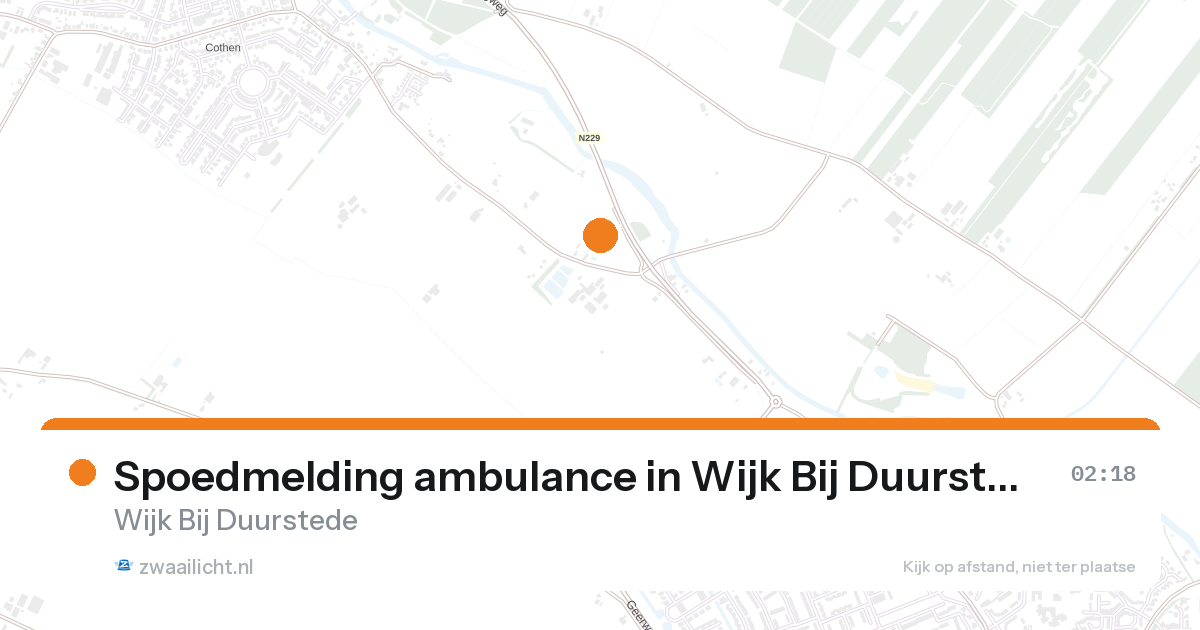 Spoedmelding ambulance in Wijk Bij Duurstede — 26 aug 2026