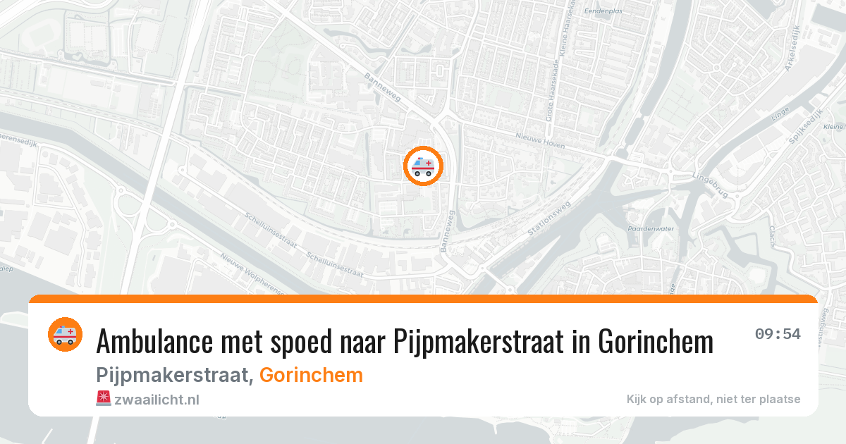 Ambulance met spoed naar Pijpmakerstraat in Gorinchem — 20 mei 2026