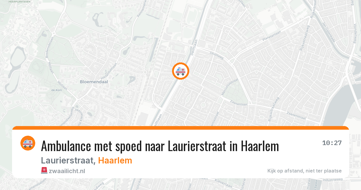 Ambulance met spoed naar Laurierstraat in Haarlem — 6 mei 2026