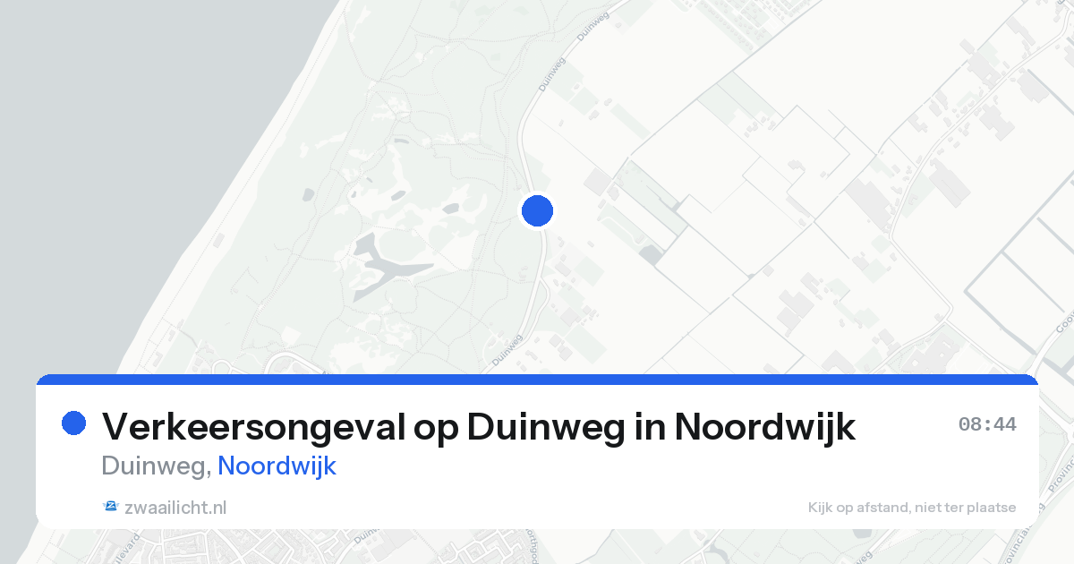 Verkeersongeval op Duinweg in Noordwijk — 21 aug 2026