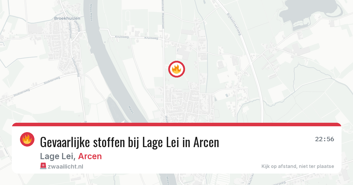 Gevaarlijke stoffen bij Lage Lei in Arcen — 29 jul 2026