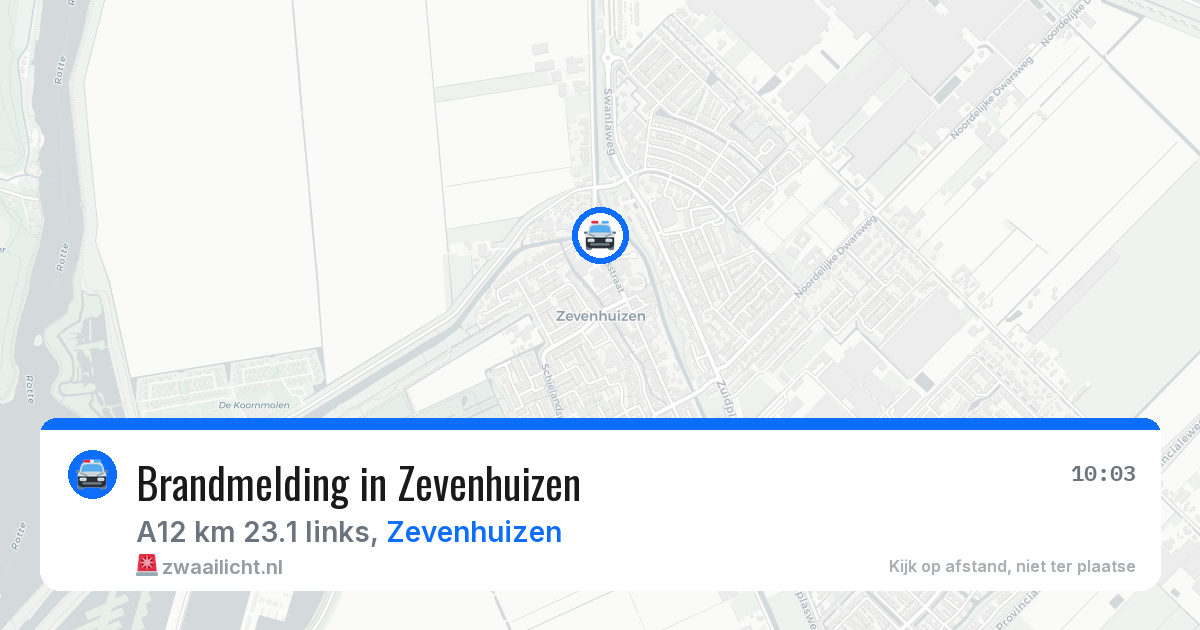 Brandmelding in Zevenhuizen — 10 jun 2026